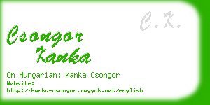 csongor kanka business card